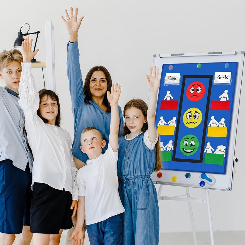 Panelee Classroom Behavior Chart Stoplight Behavior Pocket Chart for Kids Classroom Management Tools Behavioral Learning Tool with Blank Student Paper Cutouts(43 Pieces) - Image 4